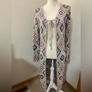 Boston Proper granny square duster
